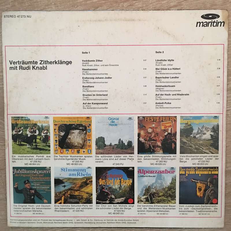Rudi Knabl - Vertraumte Zitherklang - Vinyl LP Record - Opened  - Very-Good Quality (VG)