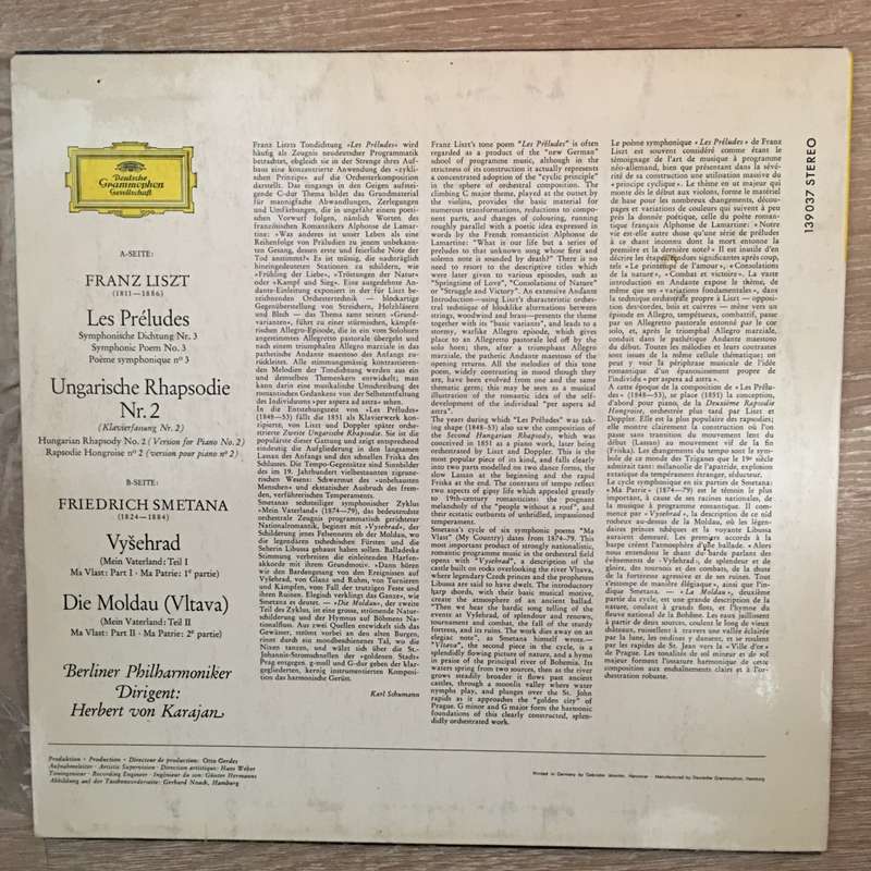 Liszt / Smetana - Orchestre Philharmonique De Berlin, Herbert von Karajan  Les Préludes ·...