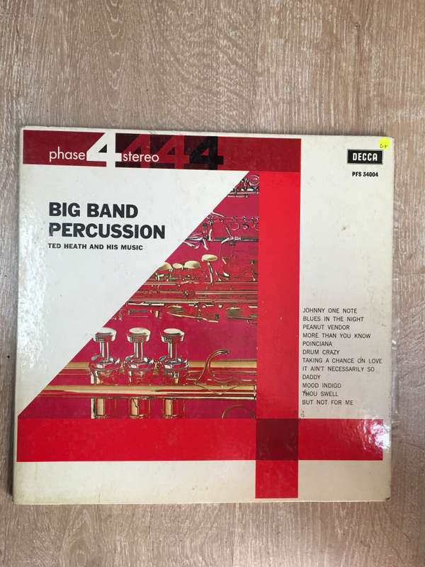 Ted Heath and His Music- Big Band Percussion- Phase 4 - Vinyl LP Record - Opened  - Good+ Quality...
