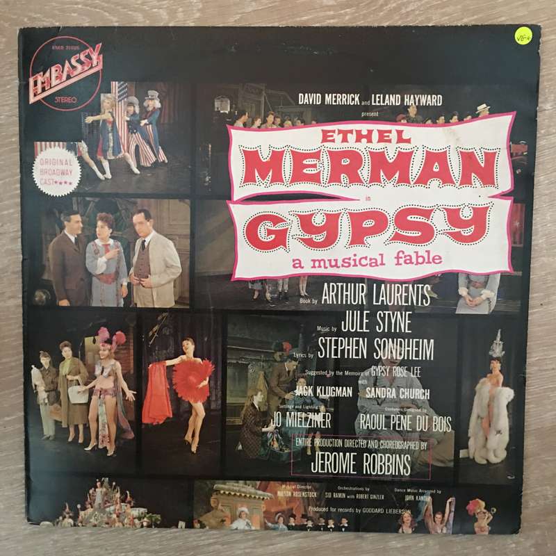 Ethel Merman  Gypsy - A Musical Fable - Vinyl LP Record  (VG+)