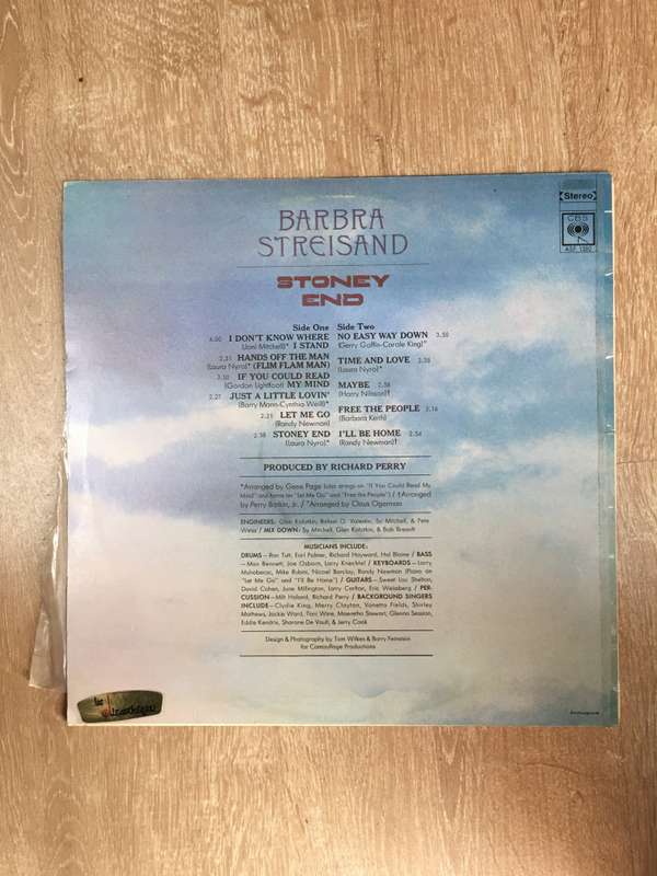 Barbra Streisand - Stoney End - Vinyl LP Record - Opened  - Very-Good+ Quality (VG+)