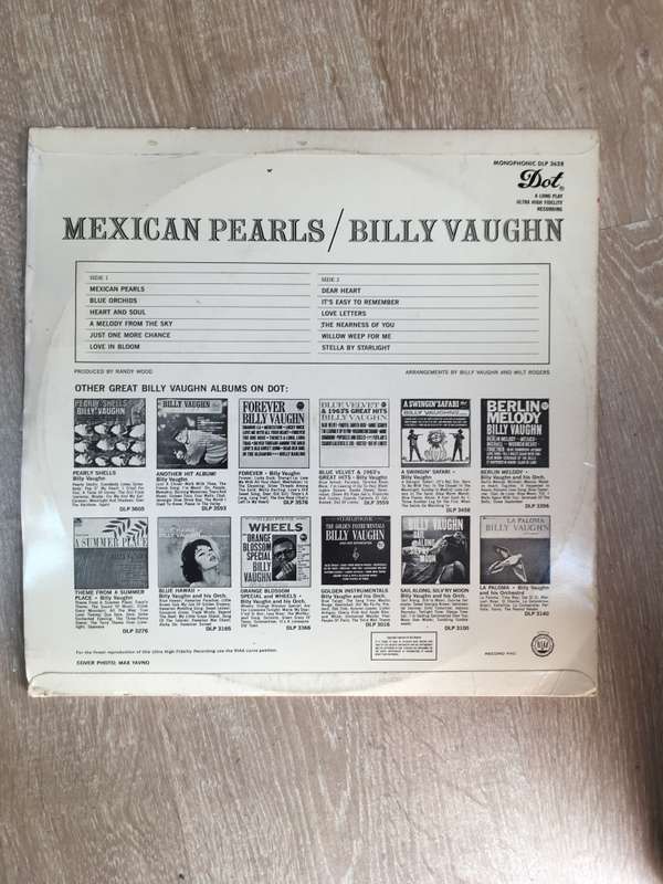 Billy Vaughn - Mexican Pearls - Vinyl LP Record - Very-Good+ Quality (VG+)