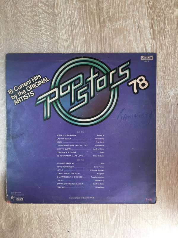 Popstars 78 - Original Artists - Vinyl LP Record - Opened  - Good+ Quality (G+)