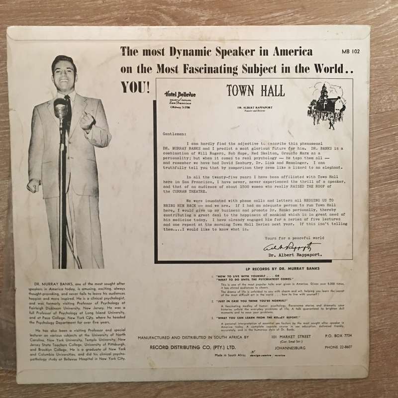 Dr Murray Banks - Just In Case You Think You're Normal - Vinyl LP Record - Opened  - Good+ Qualit...