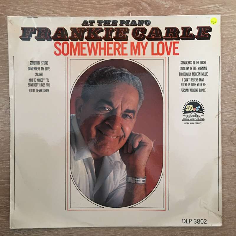 Frankie Carlie - Somewhere My Love - Vinyl LP Record - Opened  - Very-Good+ Quality (VG+)