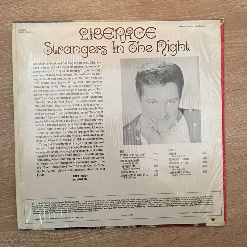 Liberace - Stranger In The Night - Vinyl LP Record - Opened  - Very-Good- Quality (VG-)