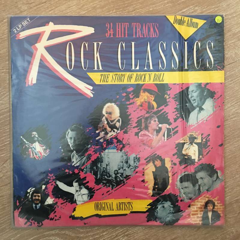 Rock Classics - 34 Original Tracks - Double Vinyl LP Record  - Very-Good+ Quality (VG+)