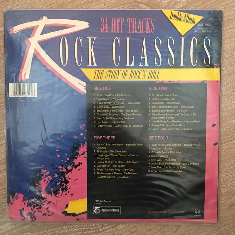 Rock Classics - 34 Original Tracks - Double Vinyl LP Record  - Very-Good+ Quality (VG+)