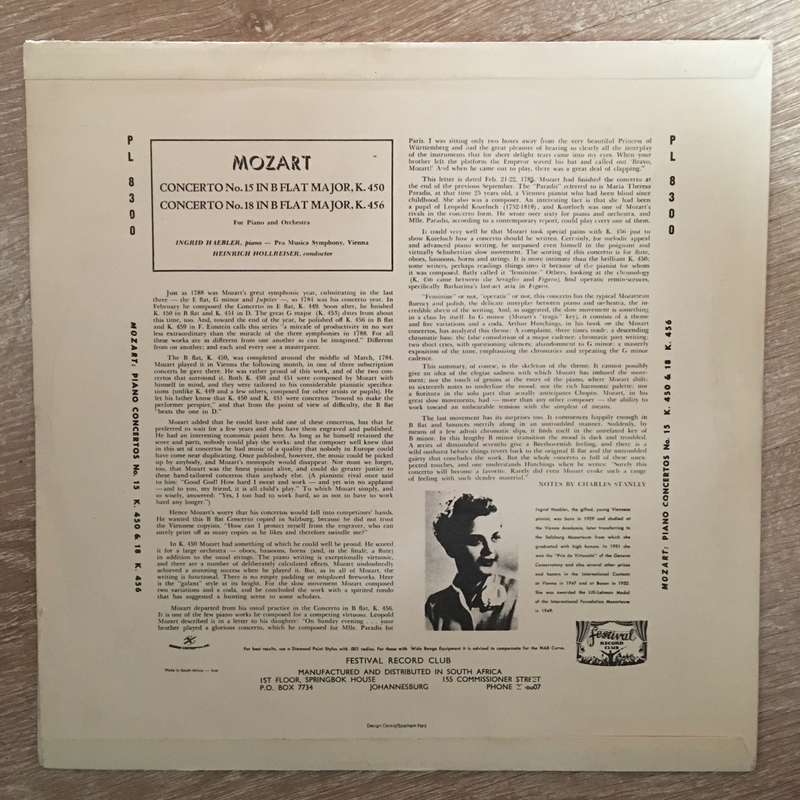 Mozart - Ingrid Haebler, Pro Musica Symphony Orchestra, Vienna & Heinrich Hollreiser  Conce...