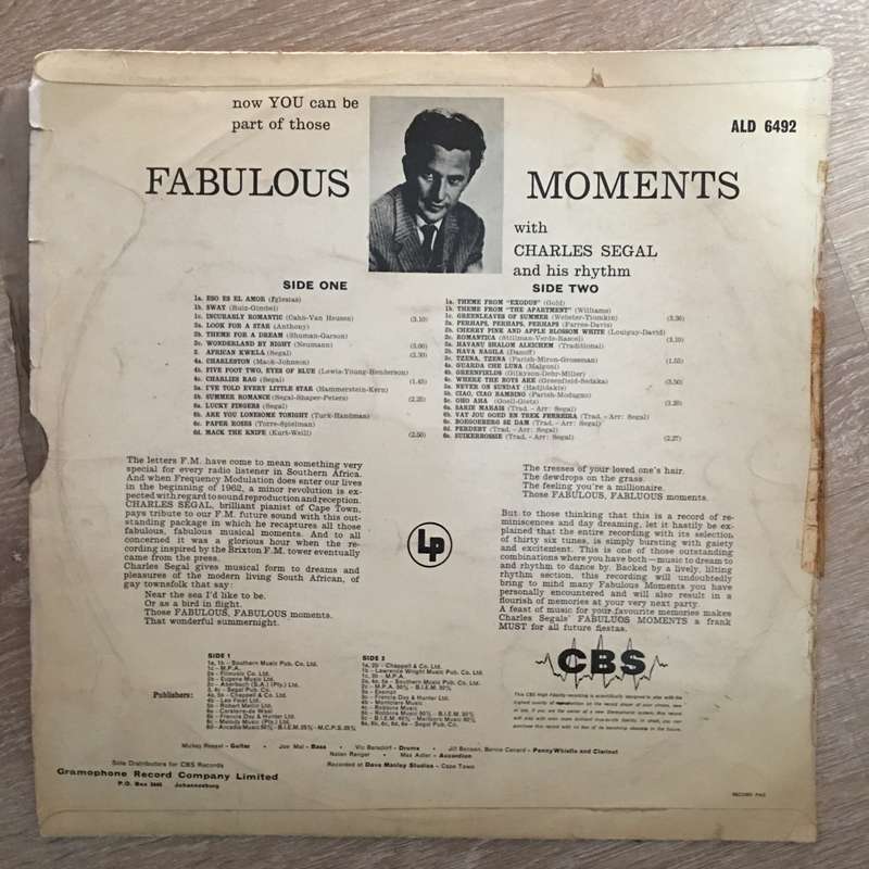 Charles Segal - Fabulous Moments - Vinyl LP Record - Opened  - Very-Good Quality (VG)