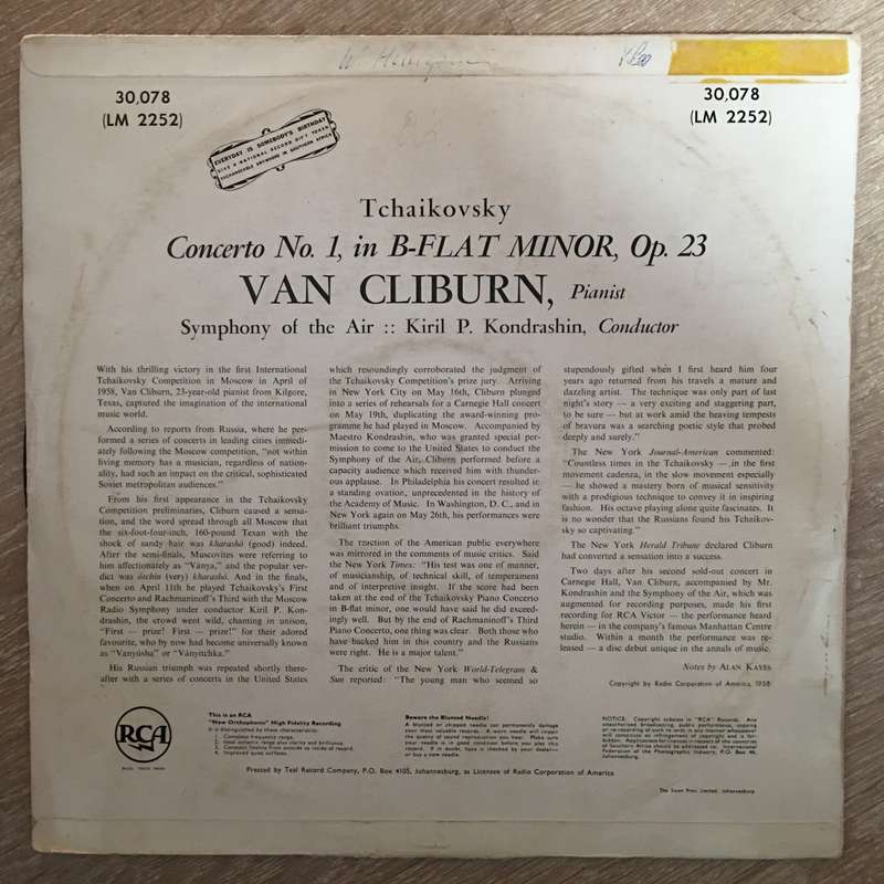 Tchaikovsky - Boston Symphony - Charles Munch  Symphony No. 4 - Vinyl LP Record - Opened  -...