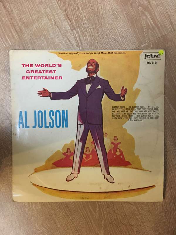 Al Jolson - Vinyl LP Record - Opened  - Very-Good+ Quality (VG+)