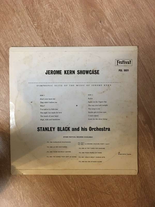 Stanley Black and His Orchestra - Jerome Kern Showcase - Vinyl LP Record - Opened  - Good+ Qualit...