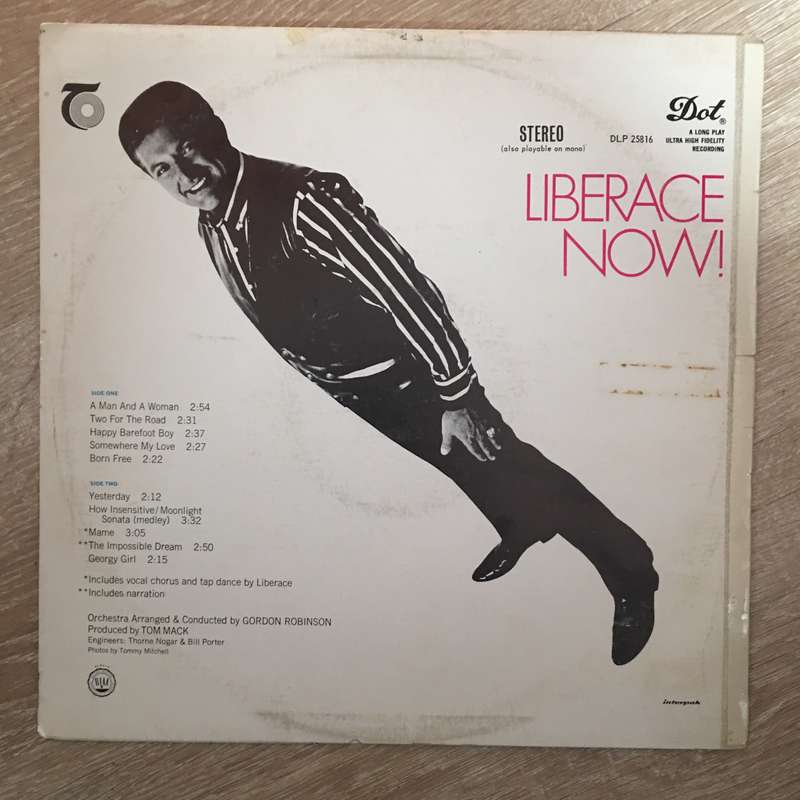 Liberace Now!  - Vinyl LP Record - Opened  - Very-Good Quality (VG)