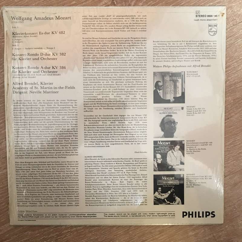 Mozart - Alfred Brenden - Vinyl LP Opened - Near Mint Condition (NM)