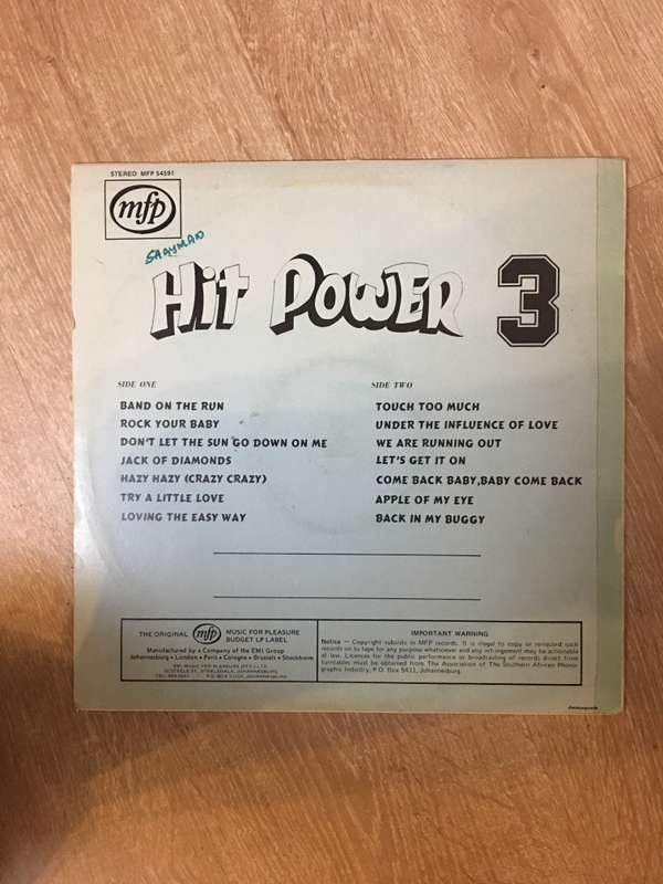 Hit Power Vol 3 - Vinyl LP Record (VG)