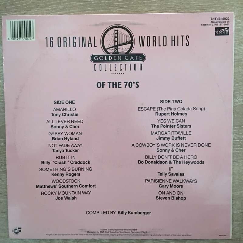 16 Original World Hits Collection of the Seventies - Vinyl LP Record - Opened  - Very-Good- Quali...