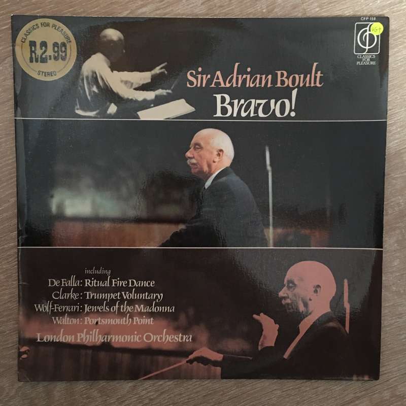 Sir Adrian Boult, London Philharmonic Orchestra  Bravo! - Vinyl LP Record - Opened  - Very-...