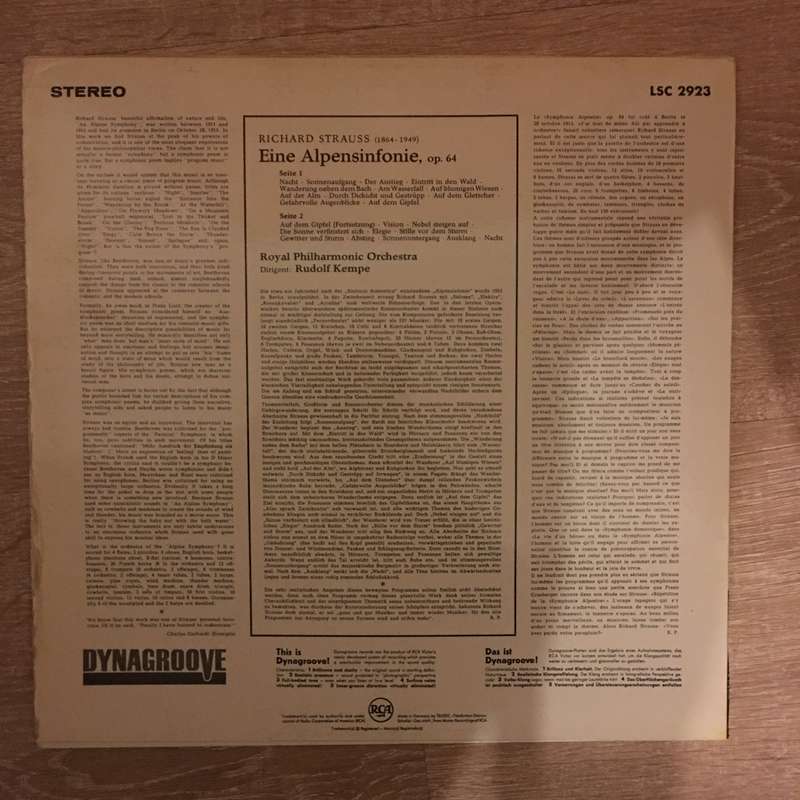 Rudolf Kempe - Royal Philharmonic Orchestra* / Strauss*  Eine Alpensinfonie -  Vinyl Record...