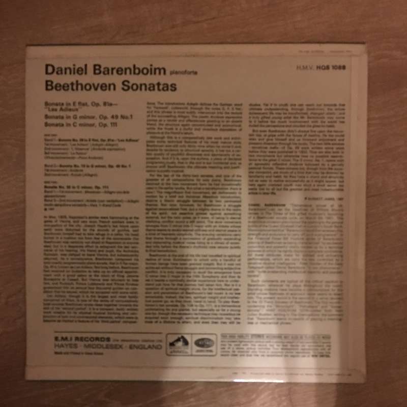 Daniel Barenboim  Beethoven Sonatas: No.26 In E Flat Major, Op.81a 'Les Adieux'; No.32 In C...