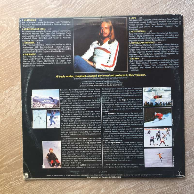 Rick Wakeman - White Rock - Vinyl LP Record - Opened  - Very-Good+ Quality (VG+)