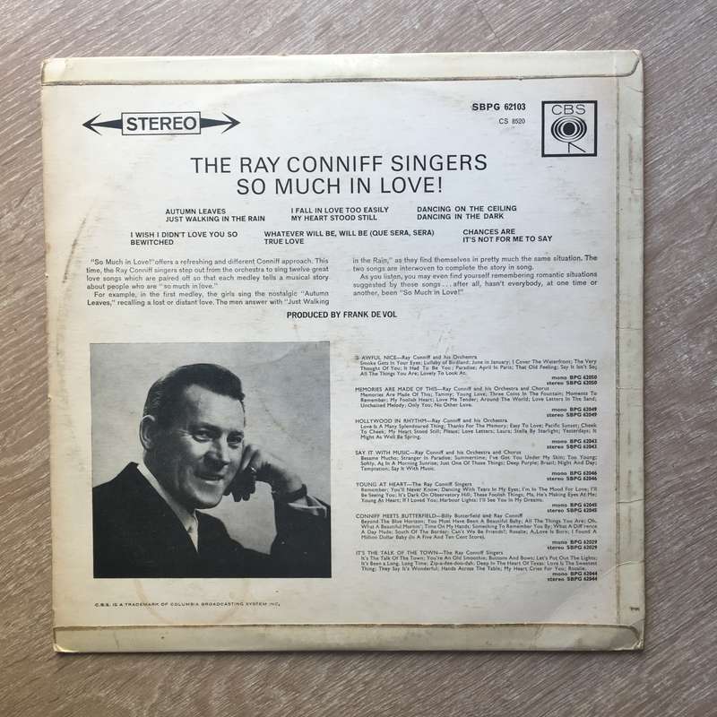 Ray Connif Singers - So Much In Love - Vinyl LP Record - Opened  - Very-Good- Quality (VG-)