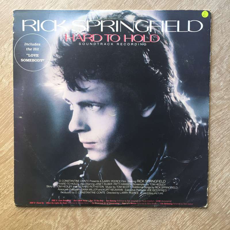 Rick Springfield - Hard To Hold - Vinyl Record - Opened  - Very-Good Quality (VG)
