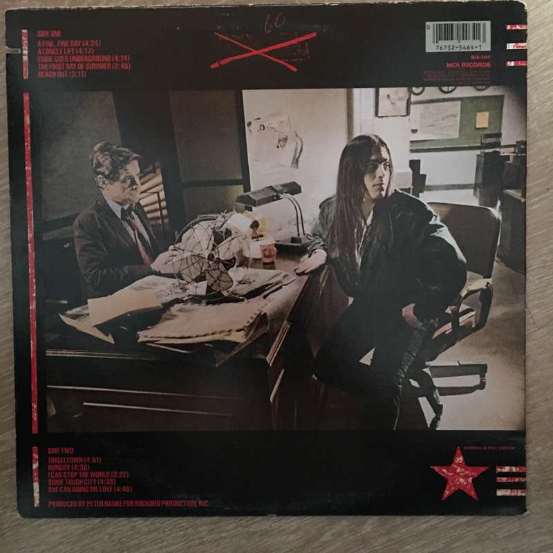 Tony Carey  Some Tough City -   Vinyl LP Record - Opened  - Very-Good+ Quality (VG+)
