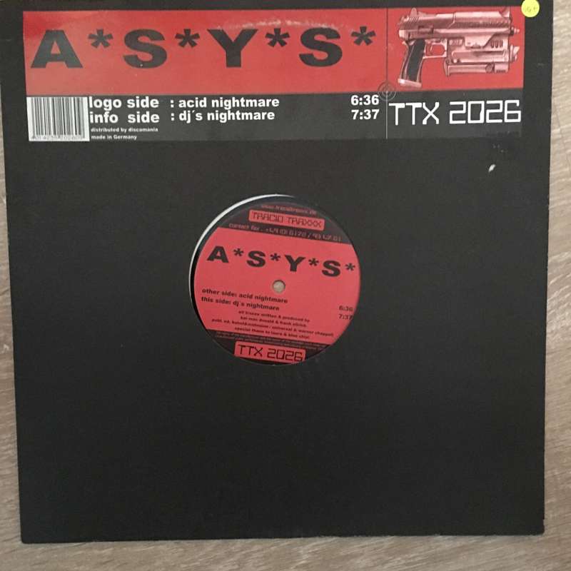 A*S*Y*S  Acid Nightmare - Vinyl Record - Opened  - Very-Good+ Quality (VG+)