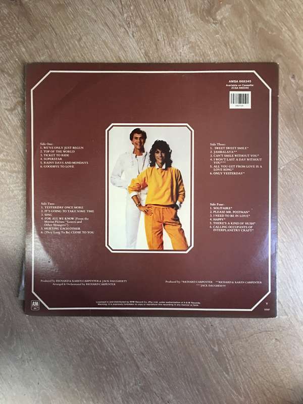 Carpenters - 24 Greatest Hits - Vinyl LP Record - Very-Good Quality (VG)