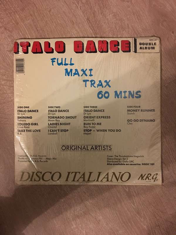 Italo Dance - Maxi Dance Trax - 60 mins - Vinyl LP Record - Opened  - Very-Good Quality (VG)