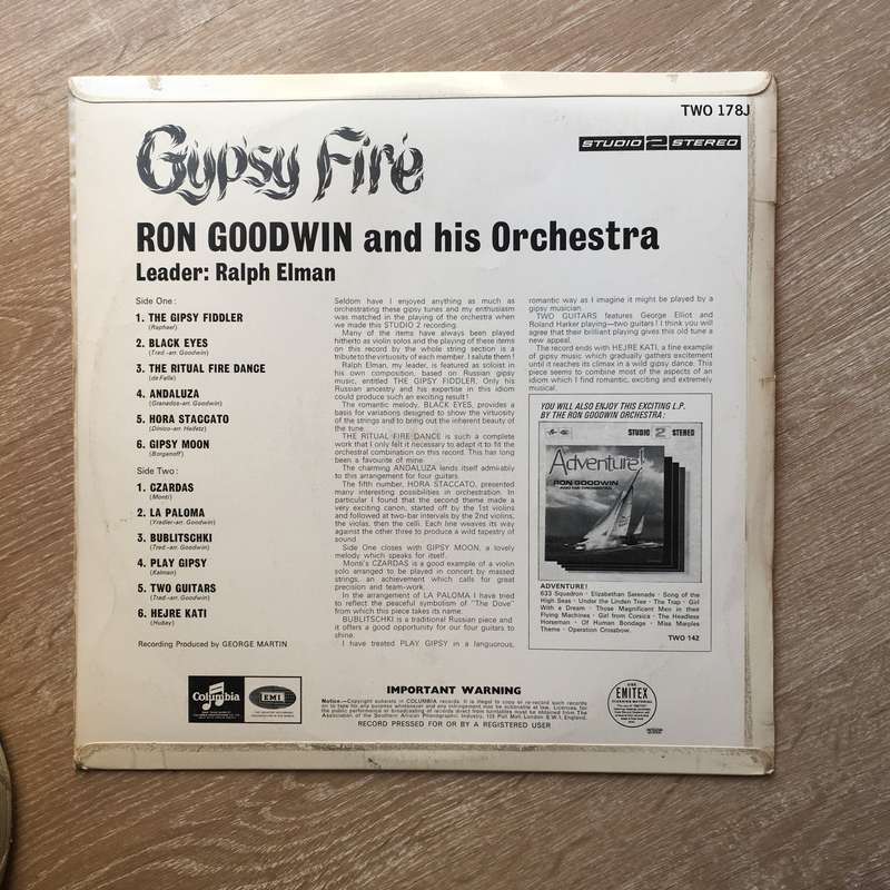 Ron Goodwin And His Orchestra  Gypsy Fire -  Vinyl LP Record - Opened  - Very-Good+ Quality...