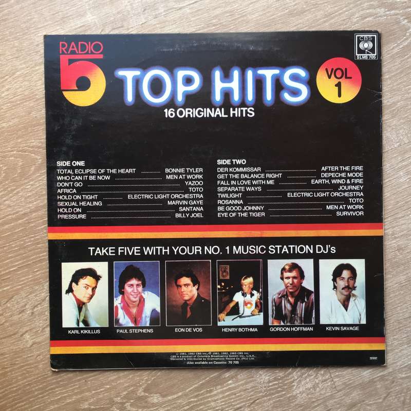 Radio 5 - Top Hits - Original Artists - Vol 1 -  Vinyl LP Record - Opened  - Very-Good+ Quality (...