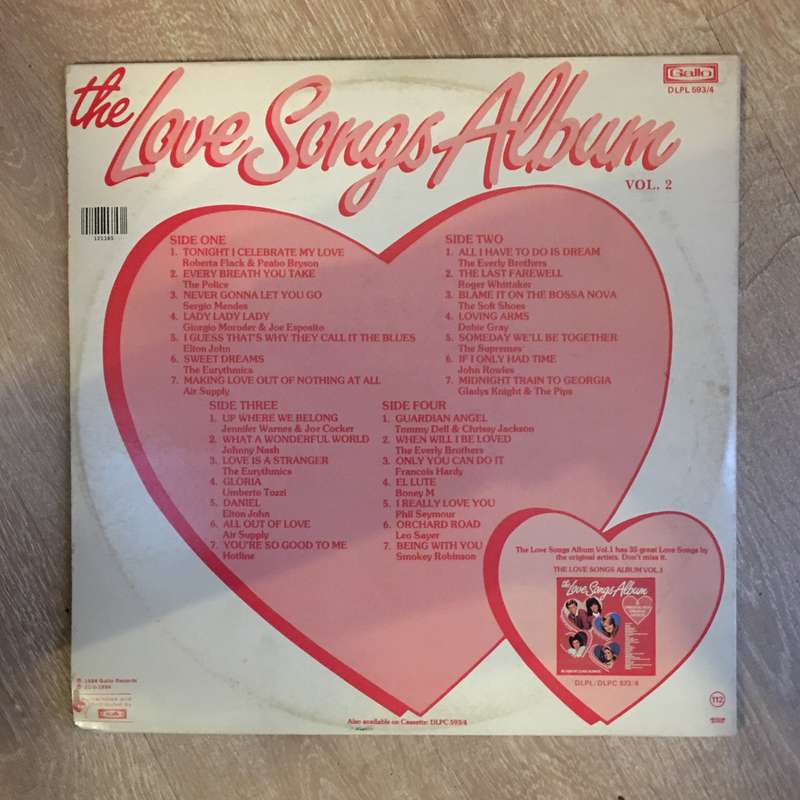 The Love Songs Album Vol 2 - 28 Original Hits - Double Vinyl LP Record  - Very-Good- Quality (VG-)
