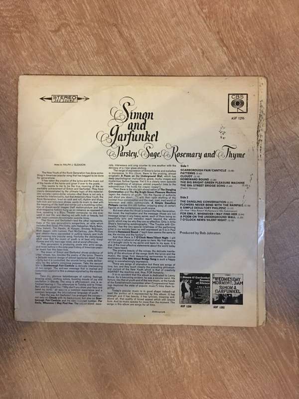 Simon And Garfunkel  Parsley, Sage, Rosemary And Thyme (ASF) - Vinyl LP Record  (VG)