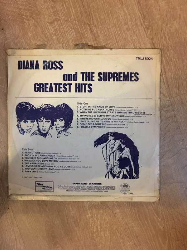 Diana Ross and The Supremes - Greatest Hits - Vinyl LP Record - Opened  - Good+ Quality (G+)