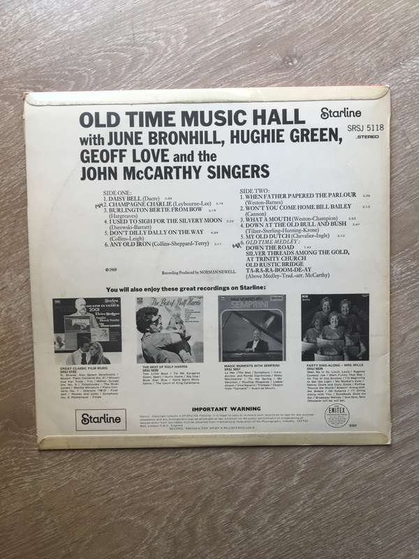 June Bronhill, Hughie Green, Geoff Love, The John McCarthy Singers  Old Time Music Hall - V...