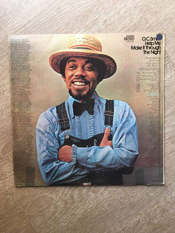 O.C. Smith  Help Me Make It Through The Night -  Vinyl Record - Opened  - Very-Good Quality...