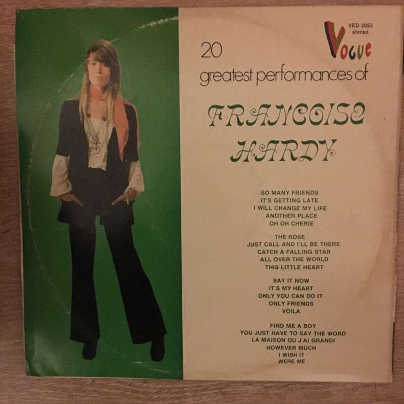 Franoise Hardy  20 Greatest Performances of - Vinyl LP Record  - Very-Good+ Quality (VG+)