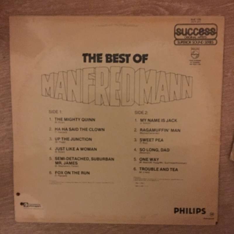 Manfred Mann  The Best Of Manfred Mann -  Vinyl LP Record - Very-Good Quality (VG)