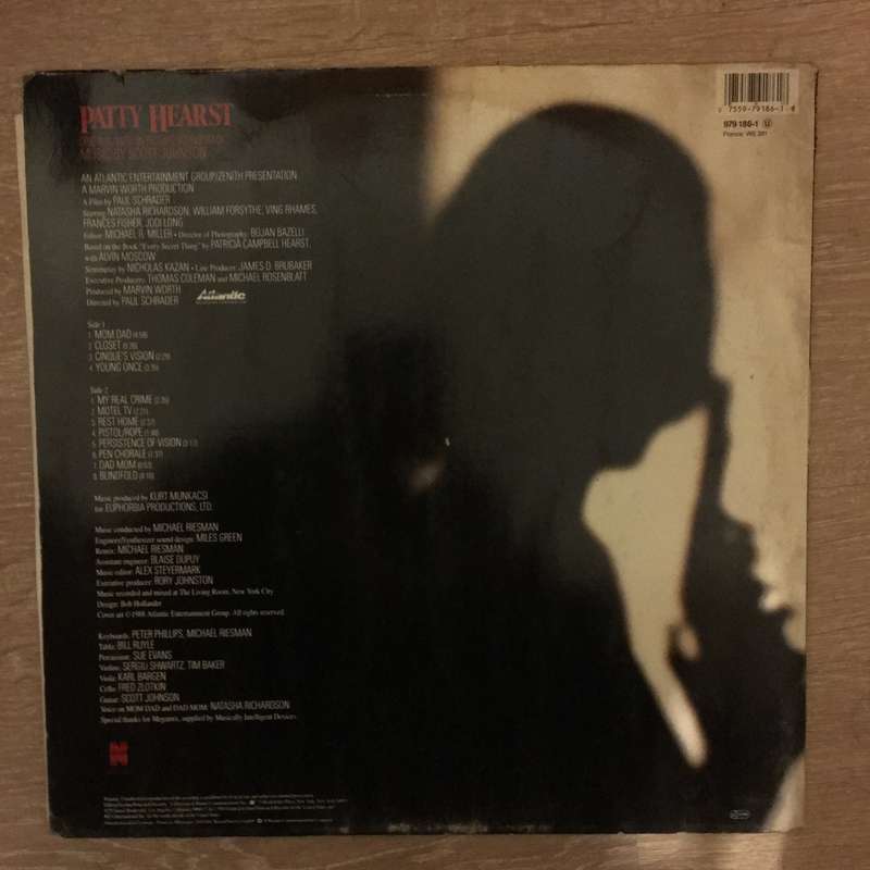 Patty Hearst (Original Motion Picture Soundtrack) - Scott Johnson  Vinyl LP Record - Opened...