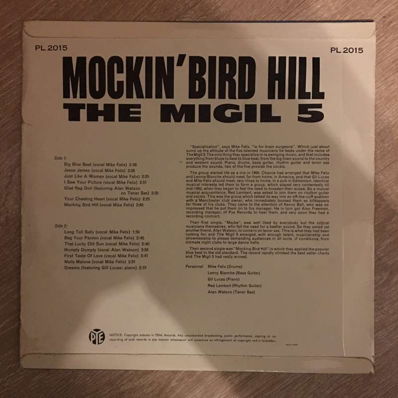 The Migil 5  Mockin' Bird Hill  - Vinyl LP Record - Opened  - Very-Good+ Quality (VG+)