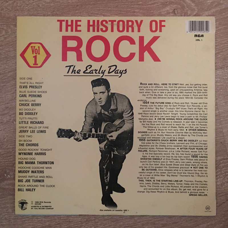 History of Rock - Original Artists - Vol 1 - The Early Days - Vinyl LP Record - Opened  - Very-Go...