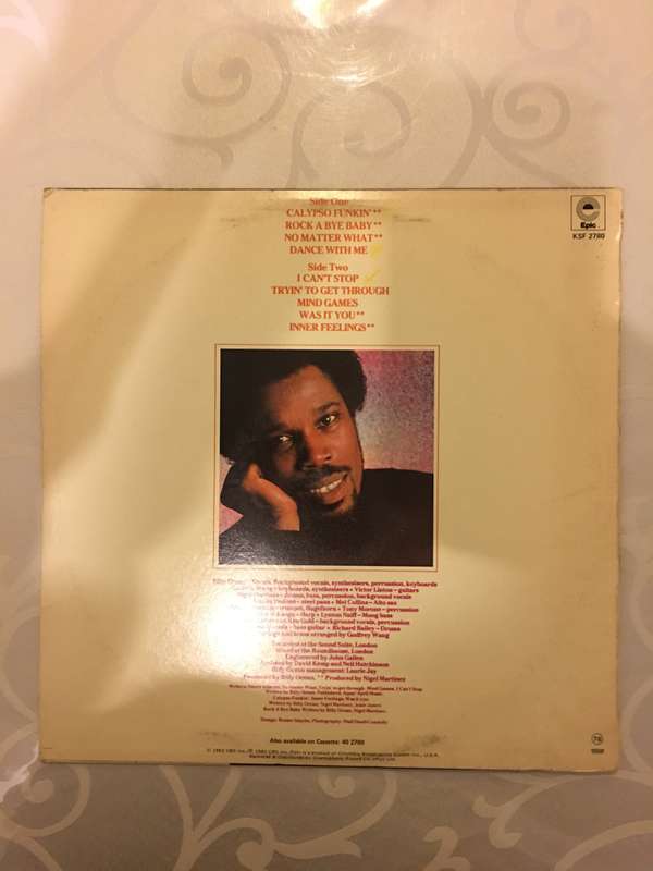 Billy Ocean - Inner Feelings - Vinyl LP Record - Opened  - Very-Good+ Quality (VG+)