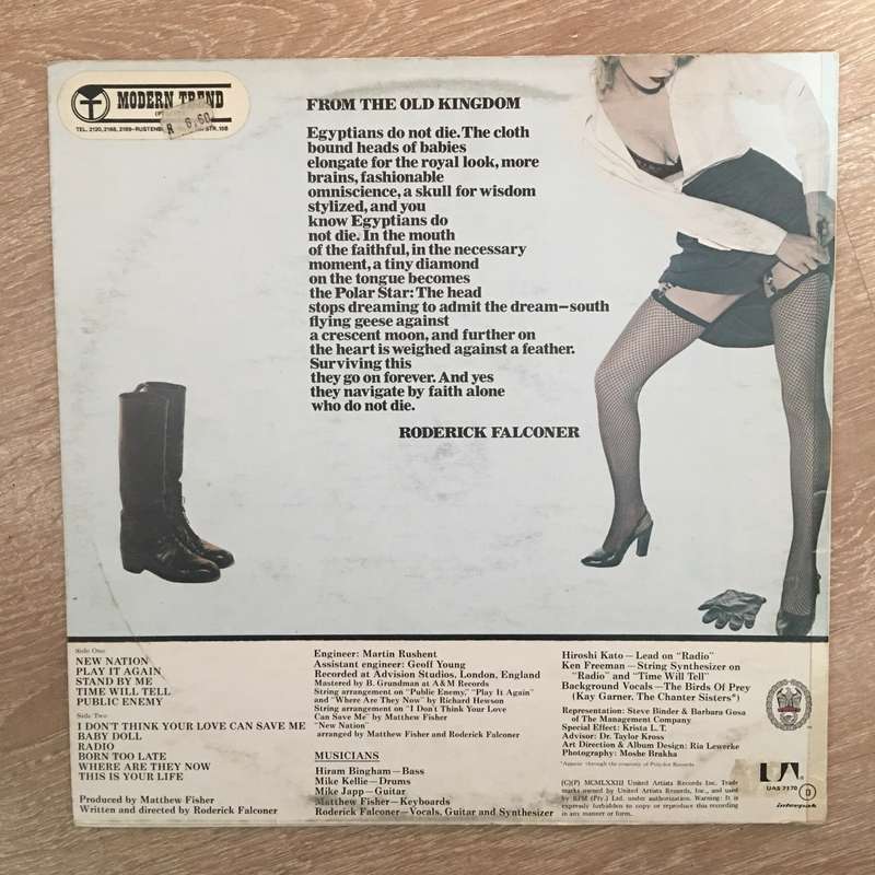 Roderick Falconer  New Nation - Vinyl LP Record - Opened  - Very-Good+ Quality (VG+)