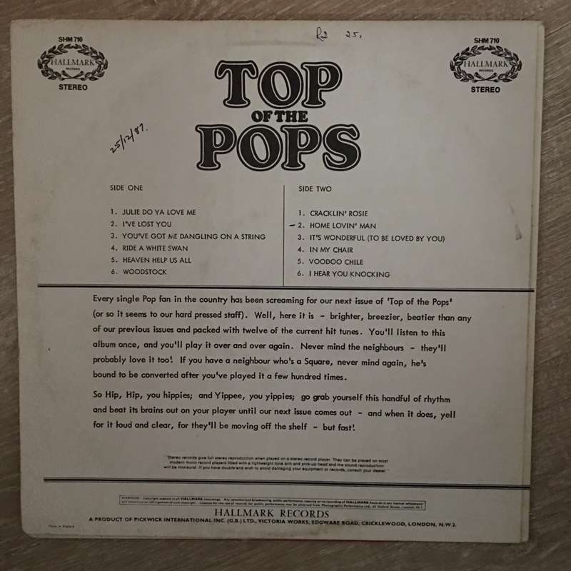 Top Of The Pops - Vinyl LP Record - Opened  - Very-Good+ Quality (VG+)