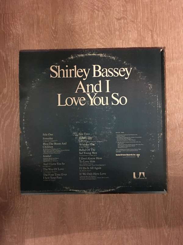 Shirley Bassey - And I lLove You So - Vinyl LP Record - Opened  - Very-Good+ Quality (VG+)