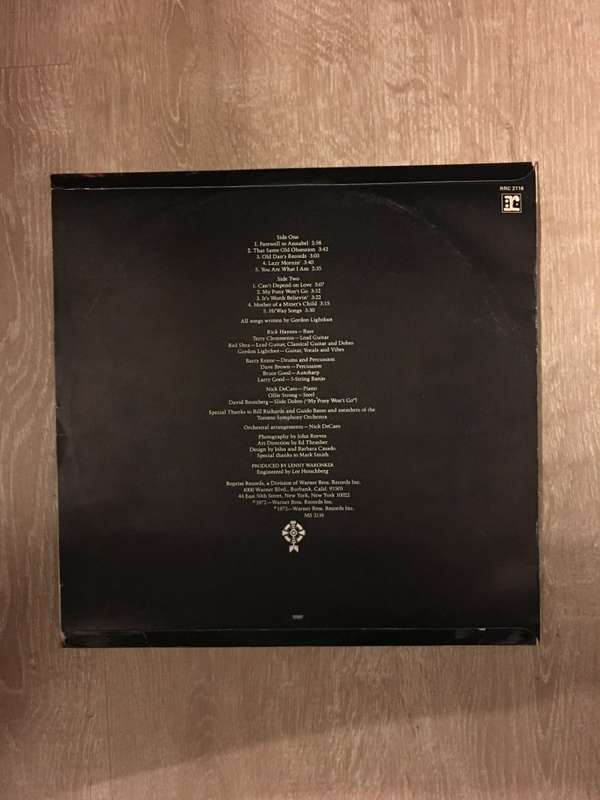 Gordon Lightfoot - Old Dan's Records - Vinyl LP Record - Opened  - Very-Good+ Quality (VG+)