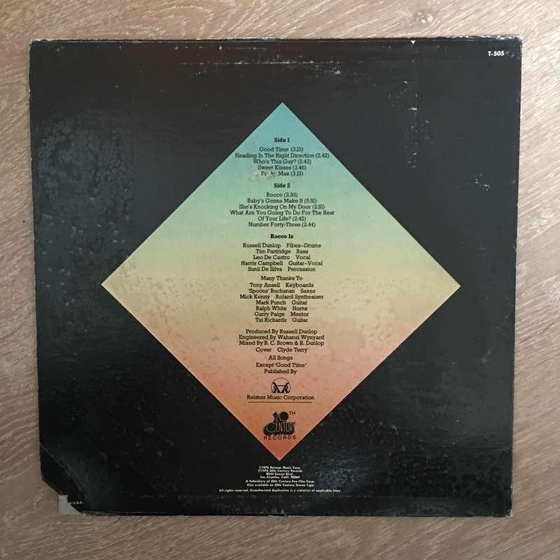 Rocco  Rocco  - Vinyl LP Record - Opened  - Very-Good Quality (VG)