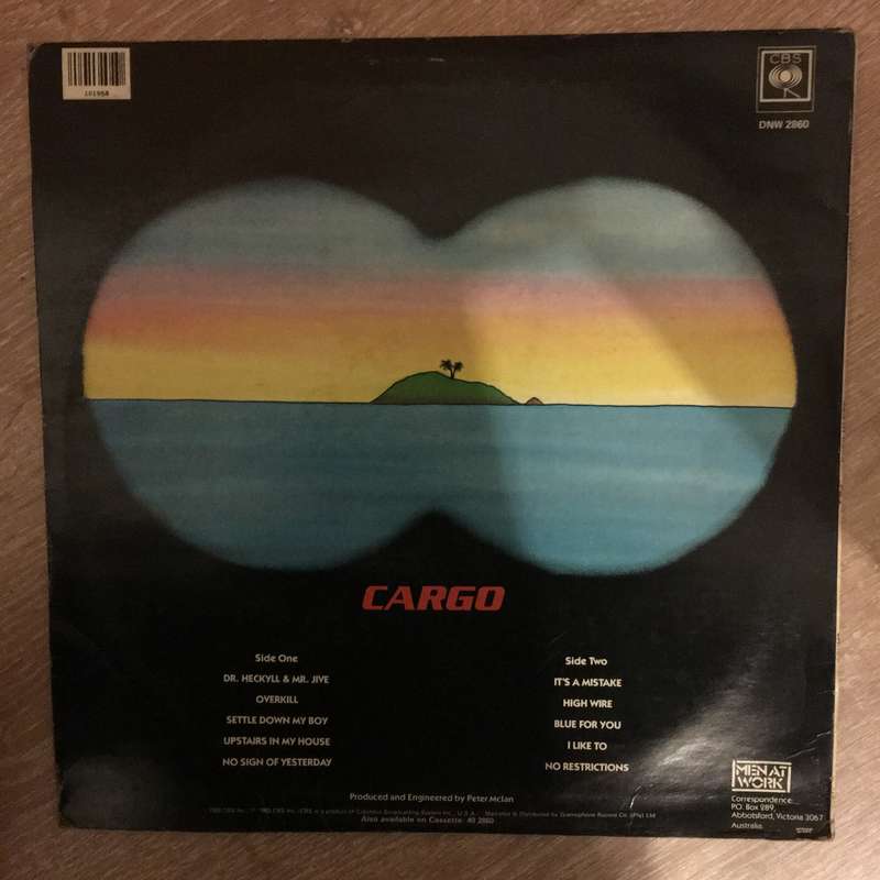 Cargo - Men At Work - Vinyl LP Record  - Very-Good- Quality (VG-)